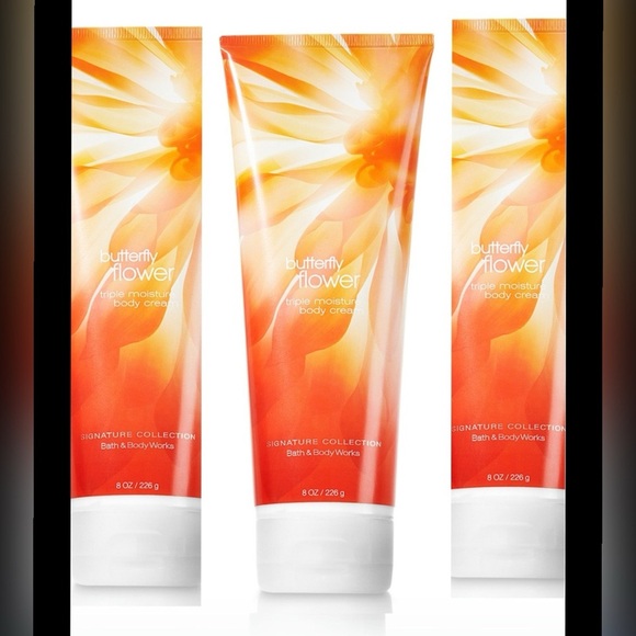 Bath & Body Works Signature Creamy Body Cream Butterfly Flower 8 oz RARE - Picture 2 of 4